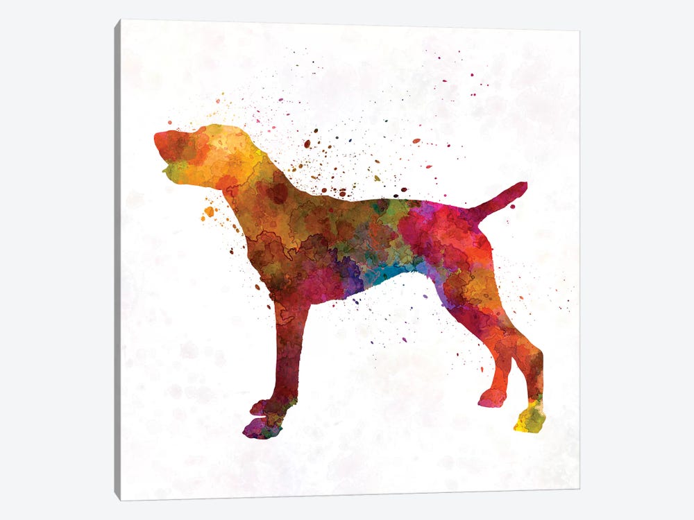 German Shorthaired Pointer In Watercolor by Paul Rommer 1-piece Canvas Artwork