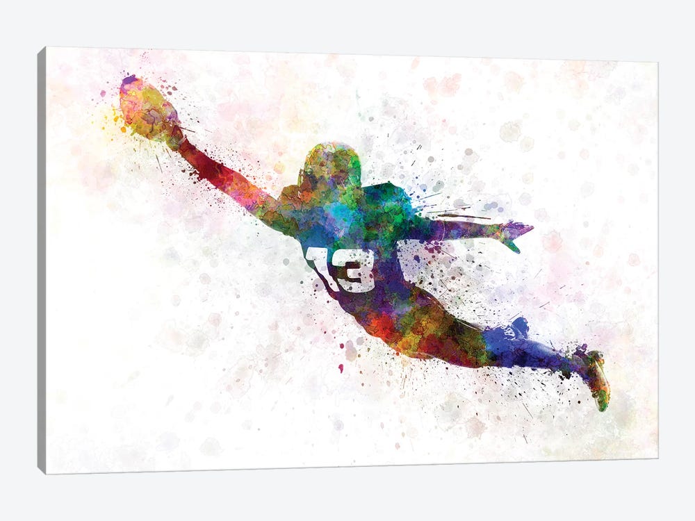 American Football Player Scoring Touchdown III by Paul Rommer 1-piece Canvas Wall Art