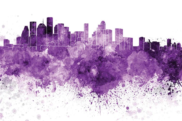 Houston Skyline In Lilac