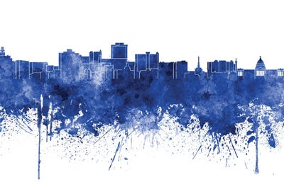 Jackson Skyline In Blue by Paul Rommer art print