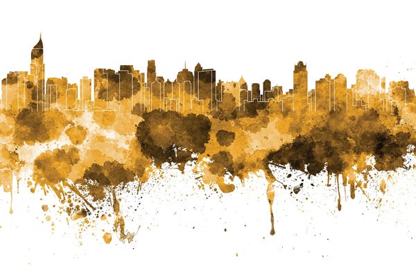 Java: Jakarta Skyline In Yellow by Paul Rommer
