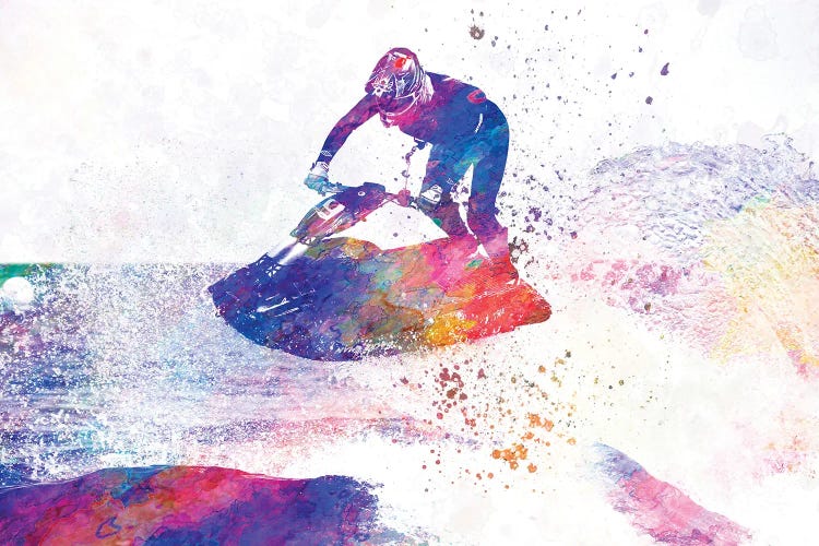 Jet Ski In Watercolor