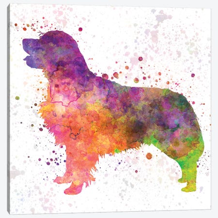 Golden Retriever In Watercolor Canvas Print #PUR295} by Paul Rommer Canvas Wall Art
