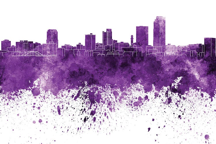 Little Rock Skyline In Lilac