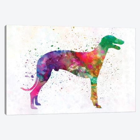 Greyhound In Watercolor Canvas Print #PUR307} by Paul Rommer Canvas Artwork