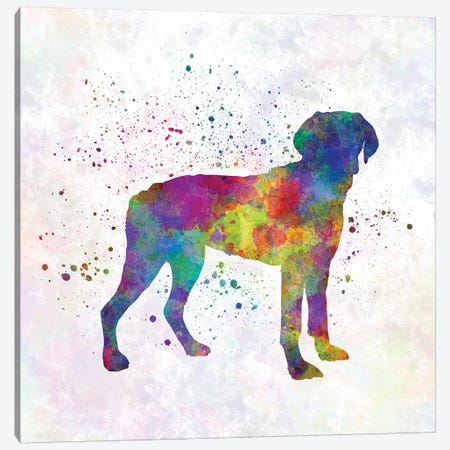 Halden Hound In Watercolor Canvas Print #PUR313} by Paul Rommer Canvas Art