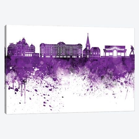 Montreux Skyline In Lilac Canvas Print #PUR3145} by Paul Rommer Canvas Print