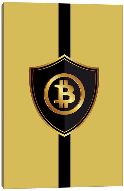 Bitcoin Poster Canvas Art Print - Yellow Art