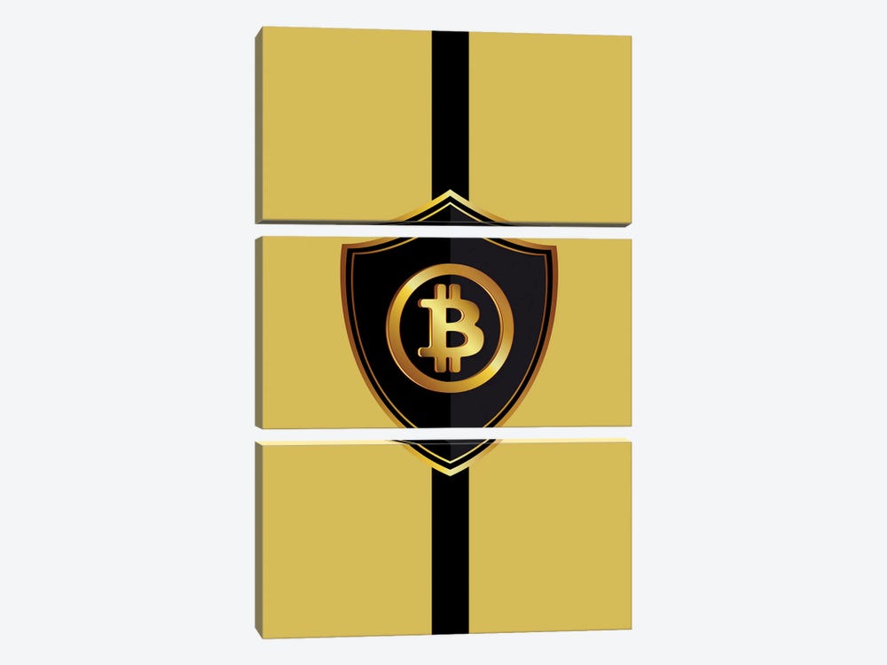 Bitcoin Poster by Paul Rommer 3-piece Canvas Print
