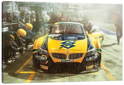 Watercolor Racing Car V-II Canvas Art Print - BMW