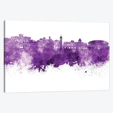 Nice Skyline In Lilac Canvas Print #PUR3201} by Paul Rommer Canvas Art Print