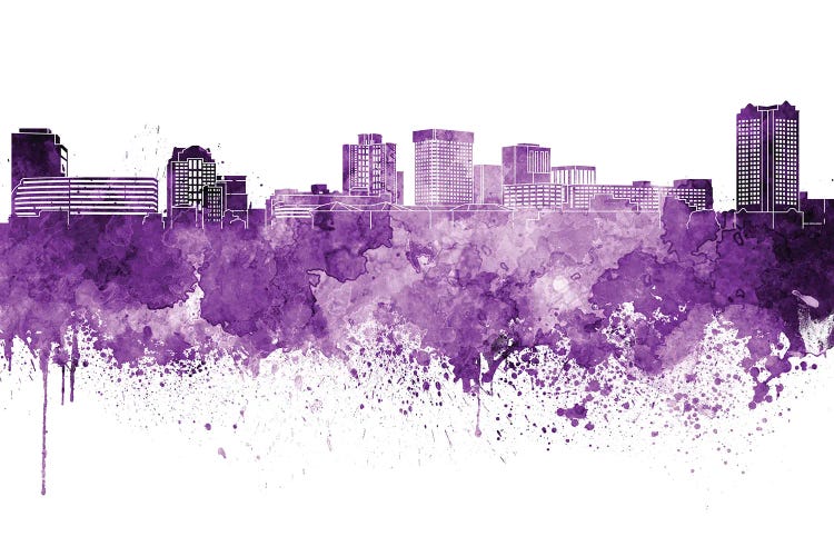 Norfolk Skyline In Lilac