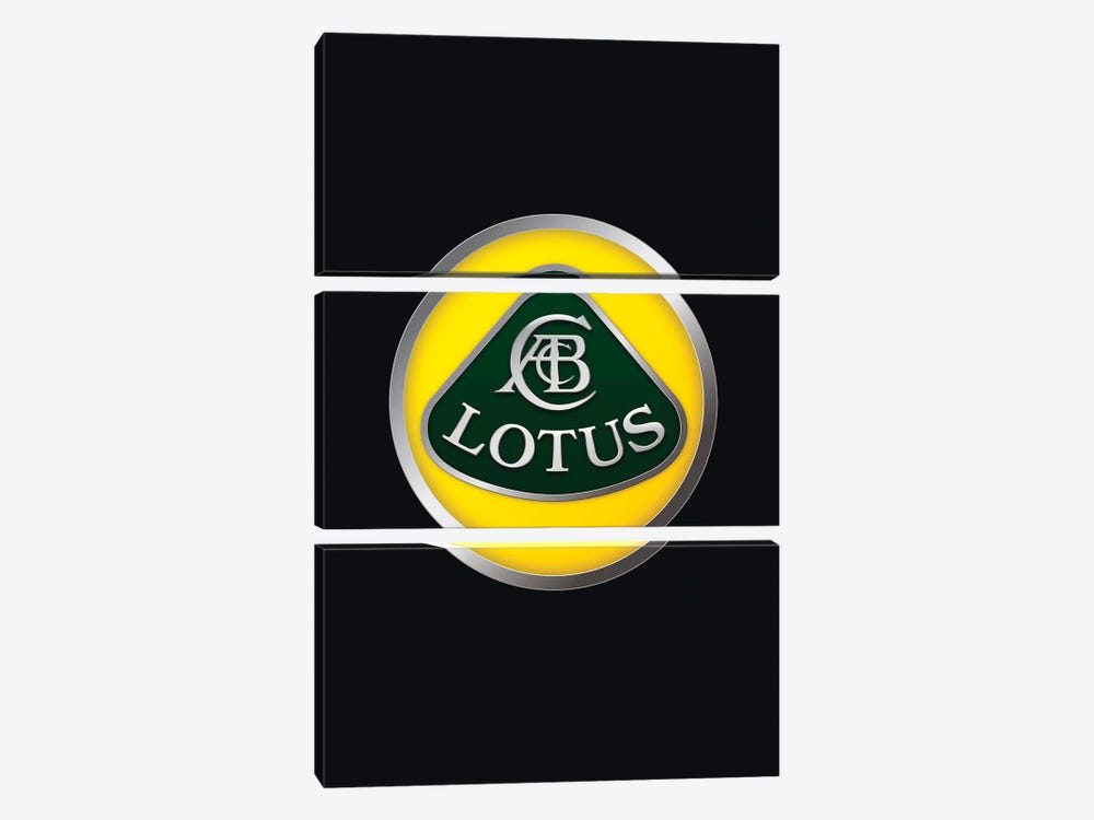 Lotus Logo 3-piece Canvas Art