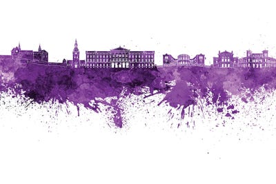 Oslo Skyline In Lilac by Paul Rommer multi panel art