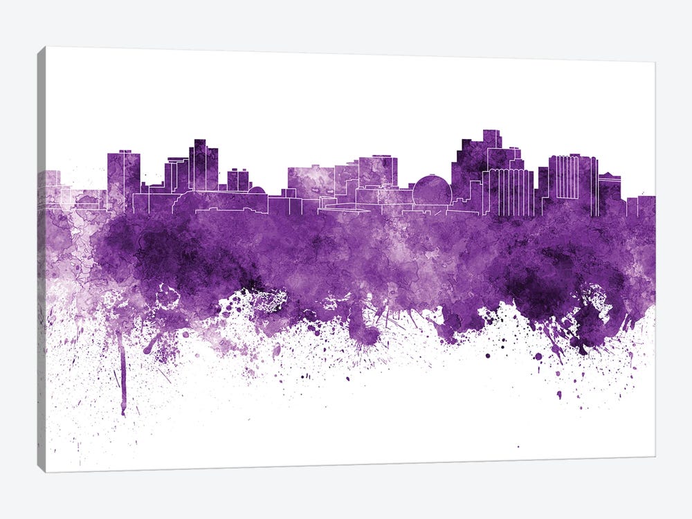 Reno Skyline In Lilac by Paul Rommer 1-piece Art Print