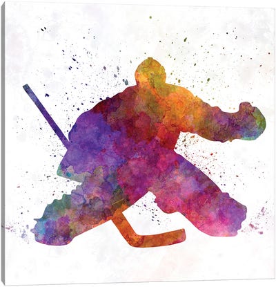 Hockey Goalkeeper Canvas Art Print - Paul Rommer