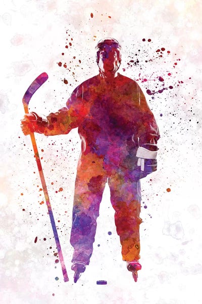 Hockey Skater I by Paul Rommer metal wall art