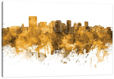 Richmond Skyline In Orange Canvas Art Print