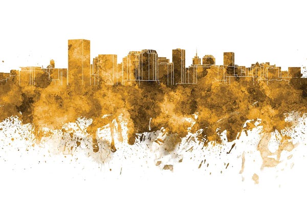 Richmond: Richmond Skyline In Orange by Paul Rommer