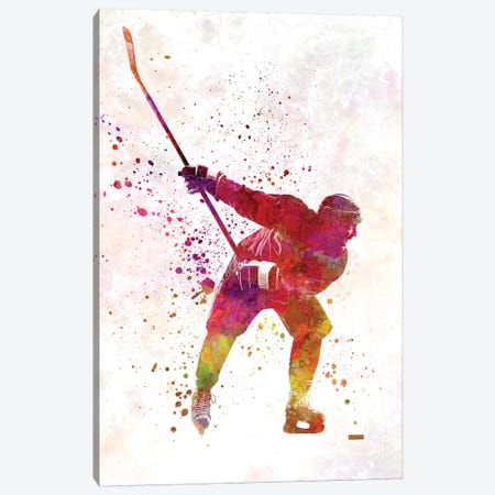 Hockey Skater II Canvas Print #PUR334} by Paul Rommer Canvas Art Print