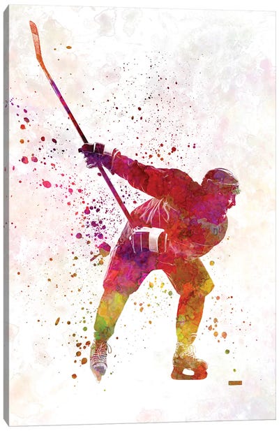 Hockey Skater II Canvas Art Print - Sports Lover