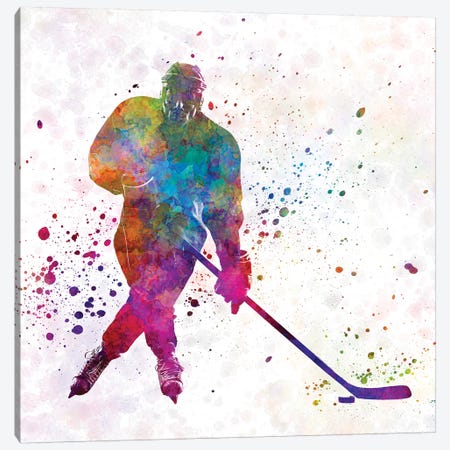 Hockey Skater III Canvas Print #PUR335} by Paul Rommer Canvas Print