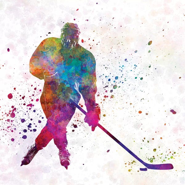 Kids Sports Art: Hockey Skater III by Paul Rommer