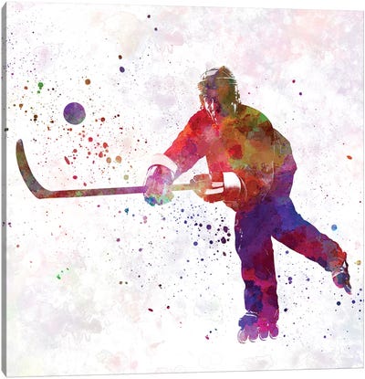 Hockey Skater IV Canvas Art Print - Hockey Art