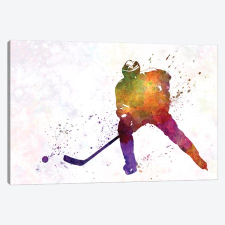 Hockey Skater V Canvas Print #PUR337} by Paul Rommer Canvas Print