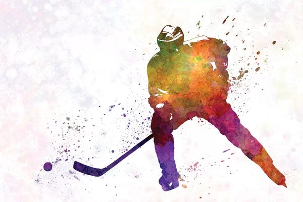 Kids Sports Art: Hockey Skater V by Paul Rommer