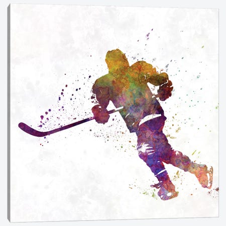 Hockey Skater VI Canvas Print #PUR338} by Paul Rommer Canvas Wall Art