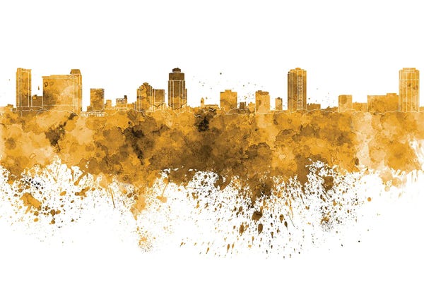 St. Petersburg: St Petersburg FL Skyline In Orange by Paul Rommer