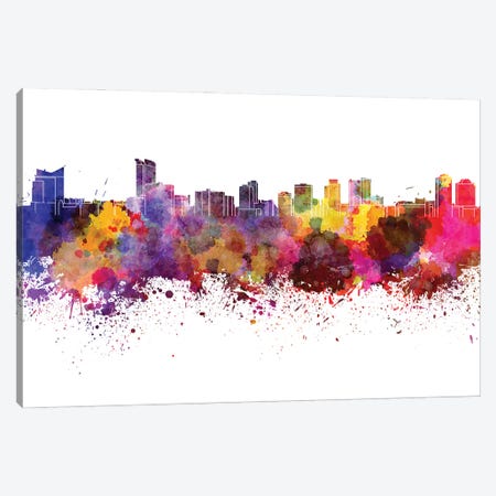 Windsor Skyline In Watercolor Canvas Print #PUR3530} by Paul Rommer Canvas Print