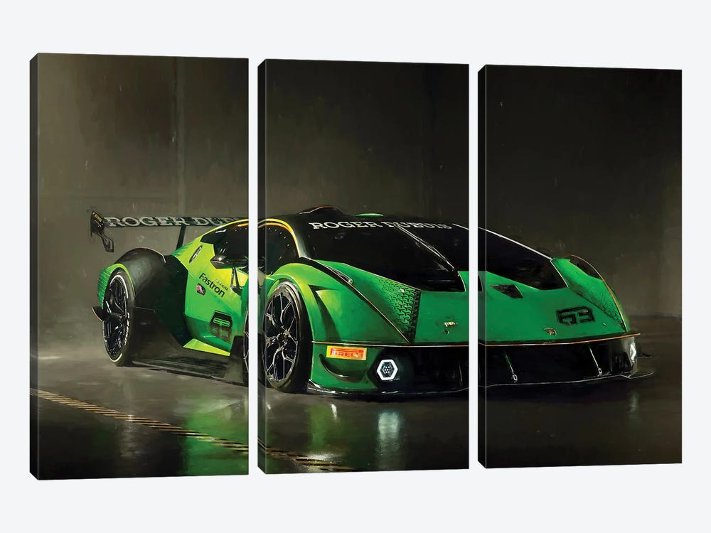 Lamborghini Essenza SCV12 2020 by Paul Rommer 3-piece Canvas Print