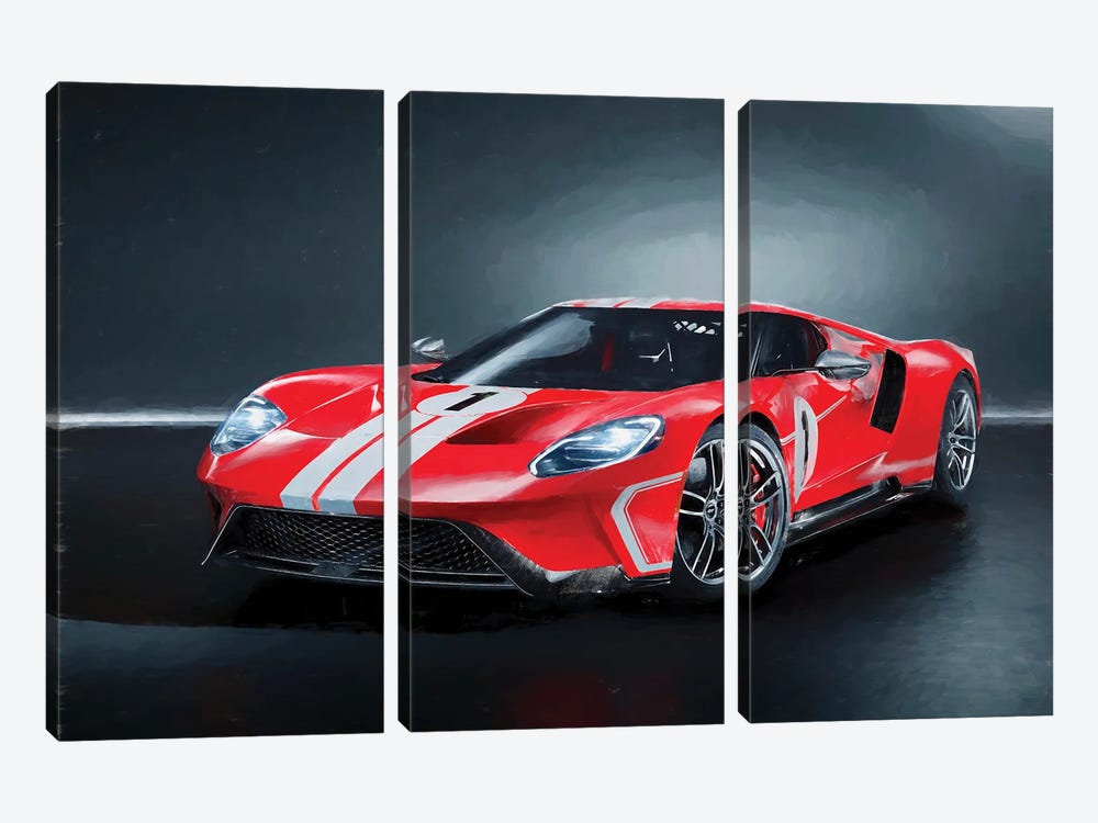 Ford Tuning GT II by Paul Rommer 3-piece Canvas Art