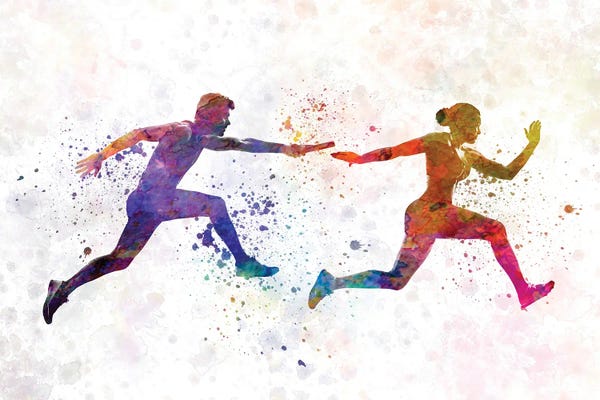 Paul Rommer: Relay Race In Watercolor III by Paul Rommer