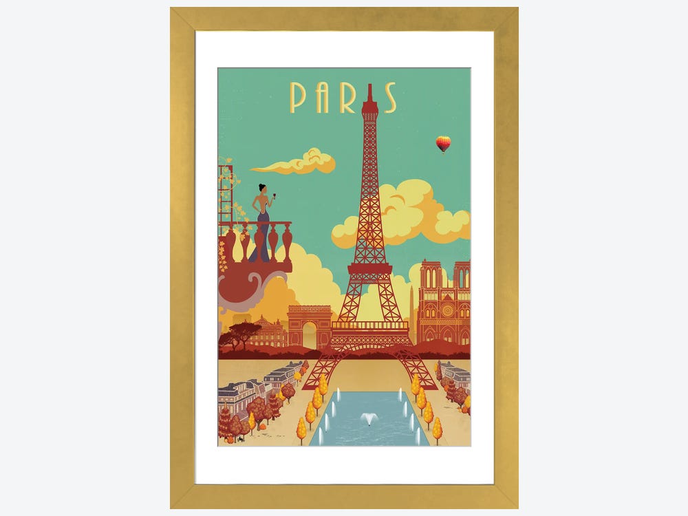 Vintage Paris Poster Art Print by Paul Rommer | iCanvas