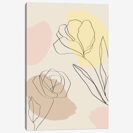 Minimalist Poster Flowers III Canvas Print #PUR3586} by Paul Rommer Canvas Art Print
