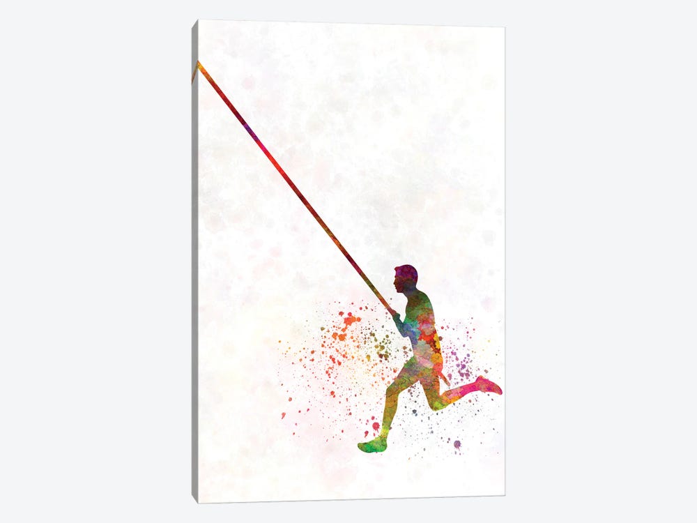 Olympic Pertiga Jump In Watercolor I by Paul Rommer 1-piece Canvas Art Print