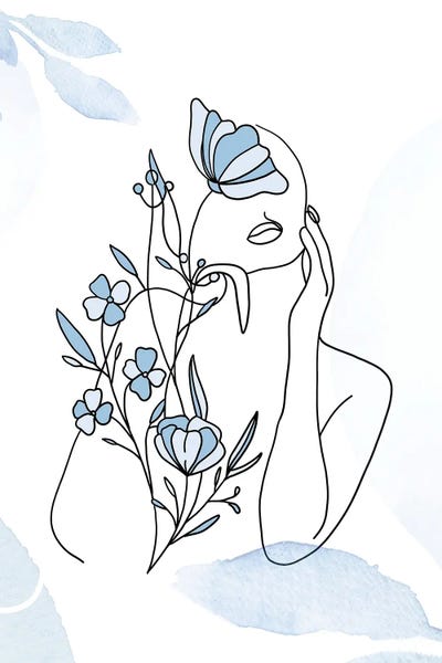 Minimalist Portrait Of Woman VII by Paul Rommer canvas print