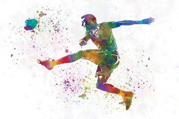 Paul Rommer: Man Soccer Football Player XVII by Paul Rommer