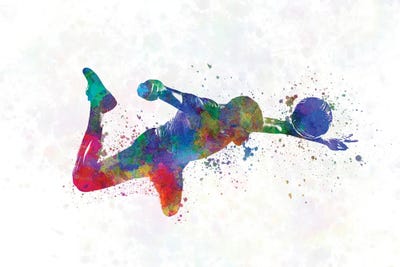 Soccer Player In Watercolor by Paul Rommer acrylic art print