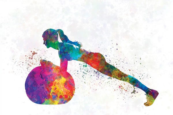 Paul Rommer: Practicing Fitness In Watercolor III by Paul Rommer