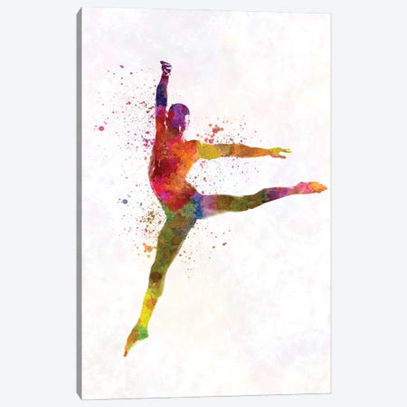 Contemporary Male Dance In Watercolor V Canvas Print #PUR3653} by Paul Rommer Canvas Art