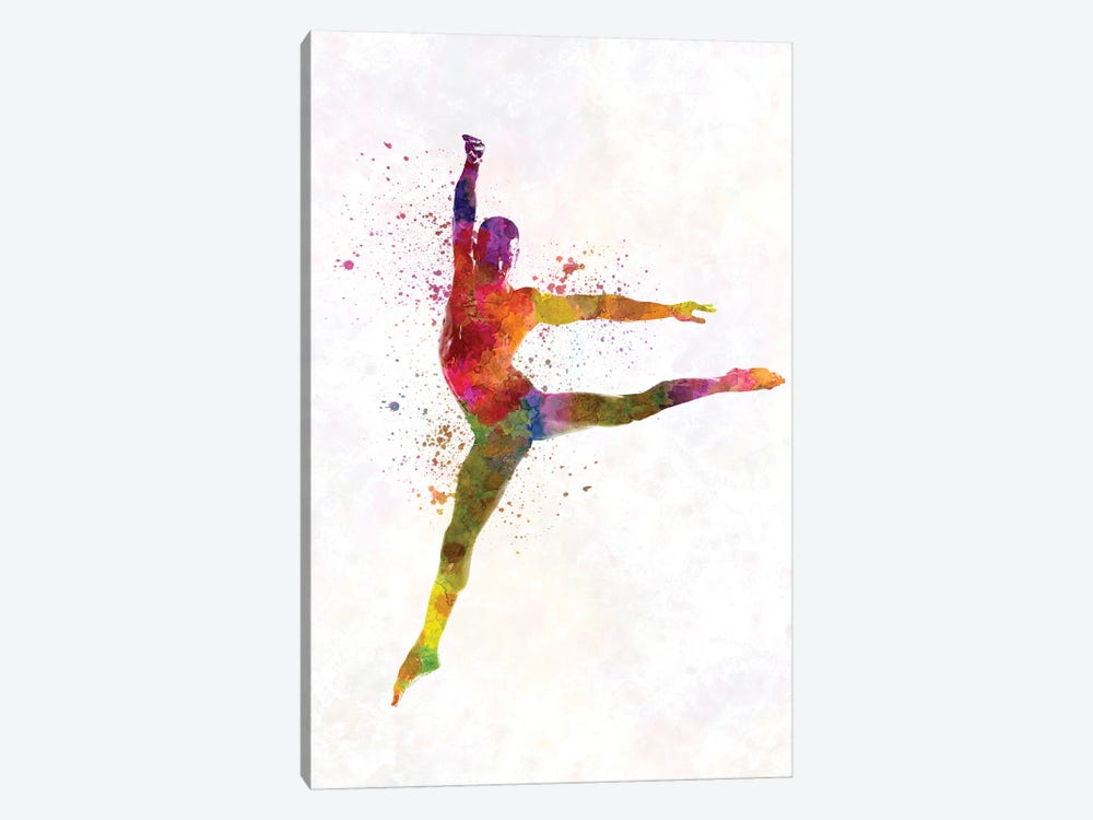 Contemporary Male Dance In Watercolor V by Paul Rommer 1-piece Canvas Art