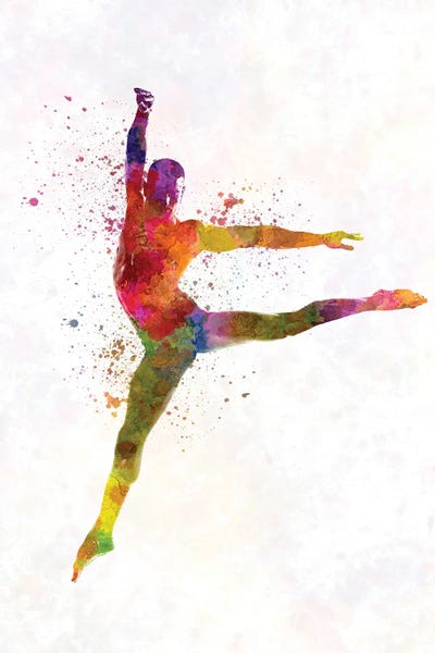 Paul Rommer: Contemporary Male Dance In Watercolor V by Paul Rommer