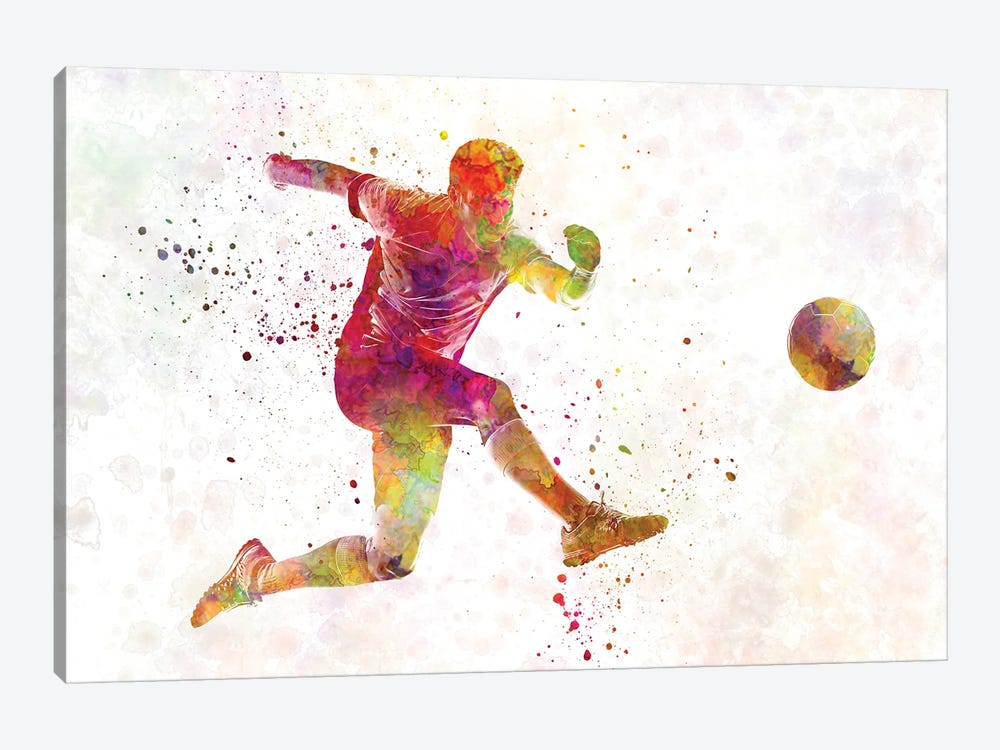 Man Soccer Football Player XX by Paul Rommer 1-piece Art Print