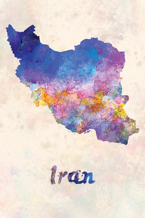 Iran In Watercolor by Paul Rommer wall art