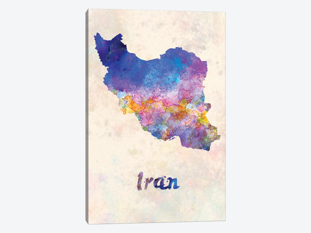 Iran In Watercolor by Paul Rommer 1-piece Art Print