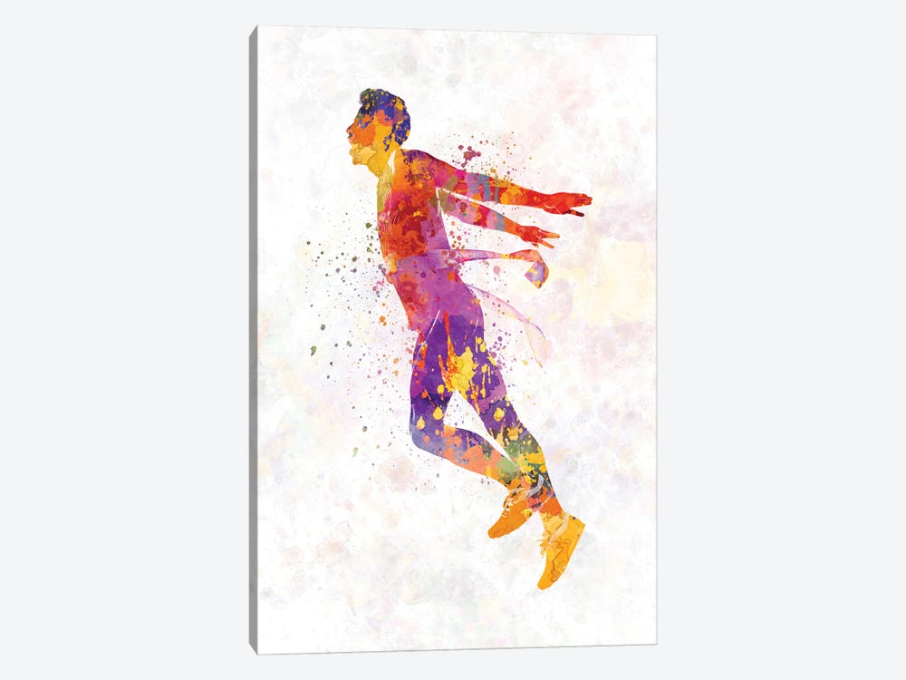 Winning Runner In Watercolor by Paul Rommer 1-piece Canvas Wall Art